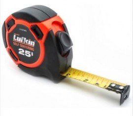 Lufkin 1&quot; x 25&#39; Hi-Viz Orange Self-Centering Yellow Clad Tape Measure