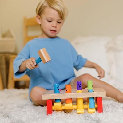 Melissa &amp; Doug Deluxe Pounding Bench Wooden