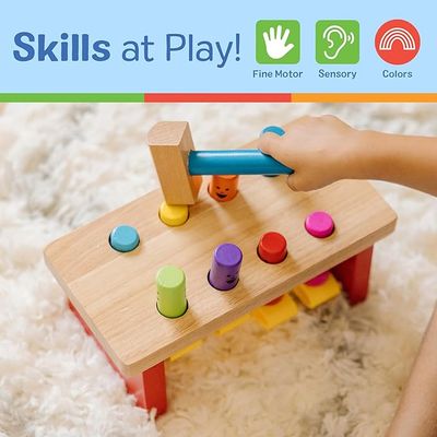 Melissa &amp; Doug Deluxe Pounding Bench Wooden