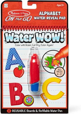 Melissa and Doug On The Go Water Wow! Reusable Water-Reveal Activity Pad - Alphabet