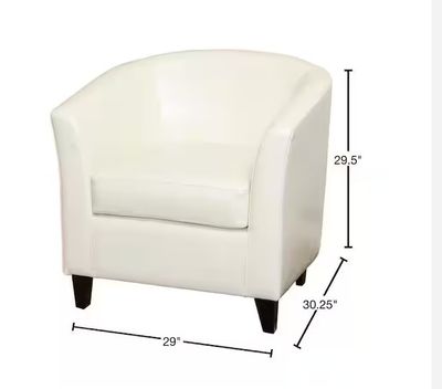 Preston Ivory Upholstered Club Chair