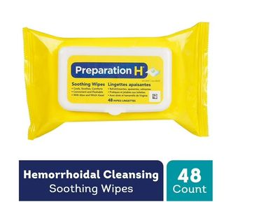 Preparation H® Soothing Wipes for Hemorrhoid Cleansing with Aloe