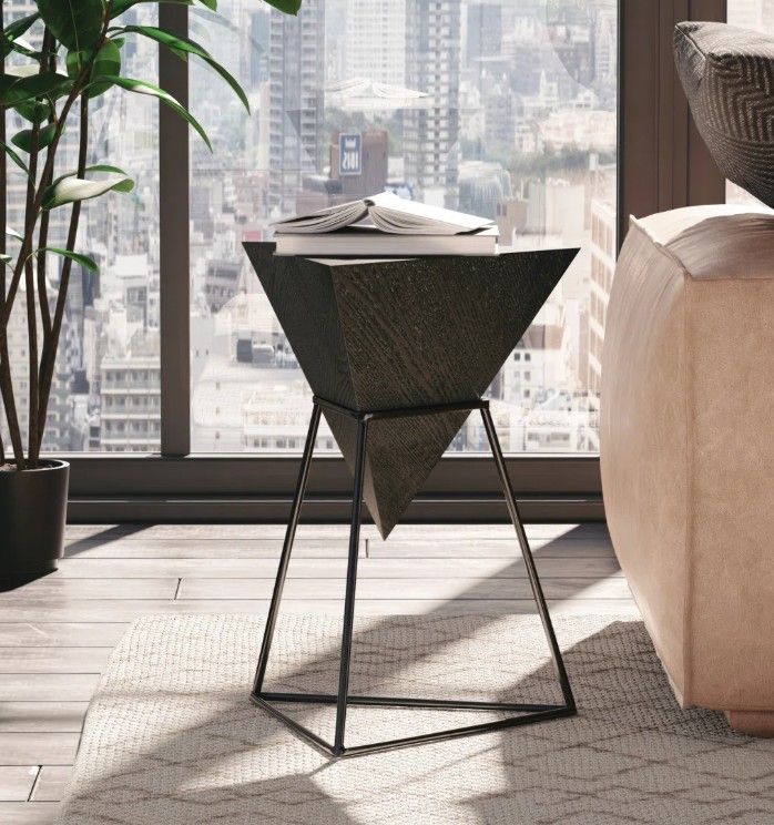 17 Stories Modern Geometric End Table