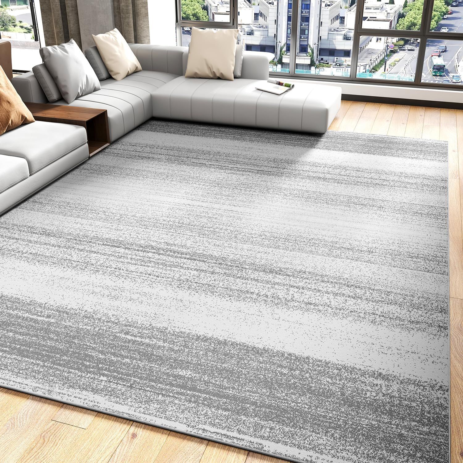 Modern Abstract Area Rug, 9x12