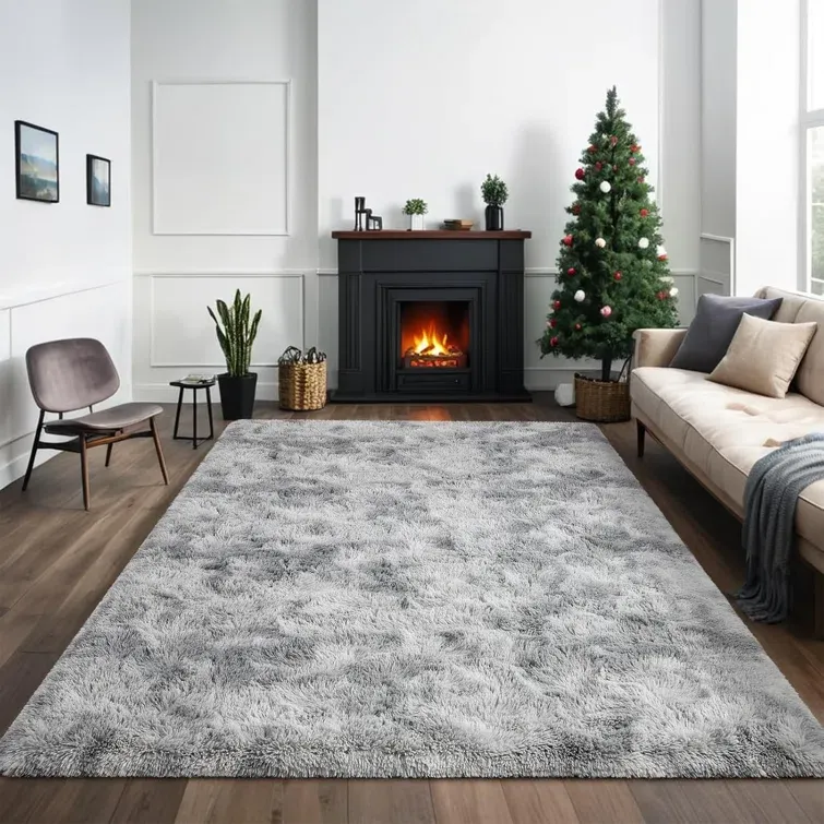 Ebern Designs 9&#39;x12&#39; Rectangle Antonije Shag Area Rug