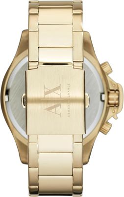 Armani Exchange Men&#39;s Chronograph Gold-Tone Stainless Steel Watch