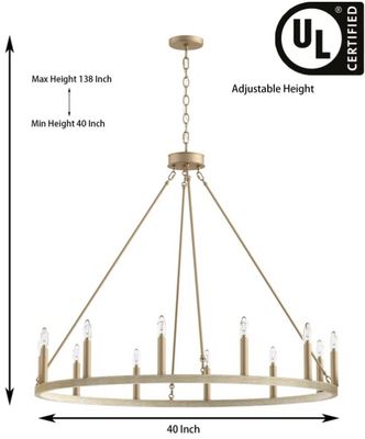 Birch Lane Adriana 12 Steel Dimmable Wagon Wheel Chandelier