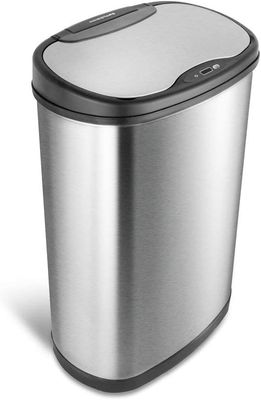 NINESTARS Stainless Steel Trash Can, 50 Litres