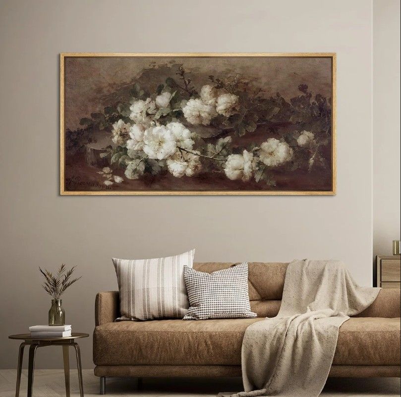 IDEA4WALL Classic Romantic Vintage Floral Print, 30&quot;x60&quot;