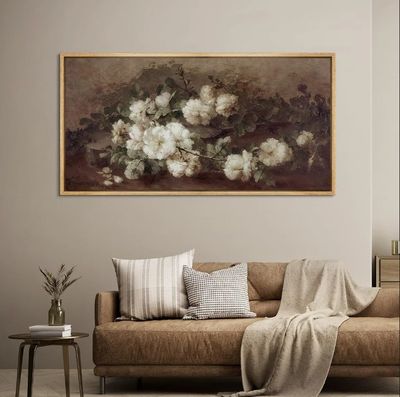 IDEA4WALL Classic Romantic Vintage Floral Print, 30&quot;x60&quot;