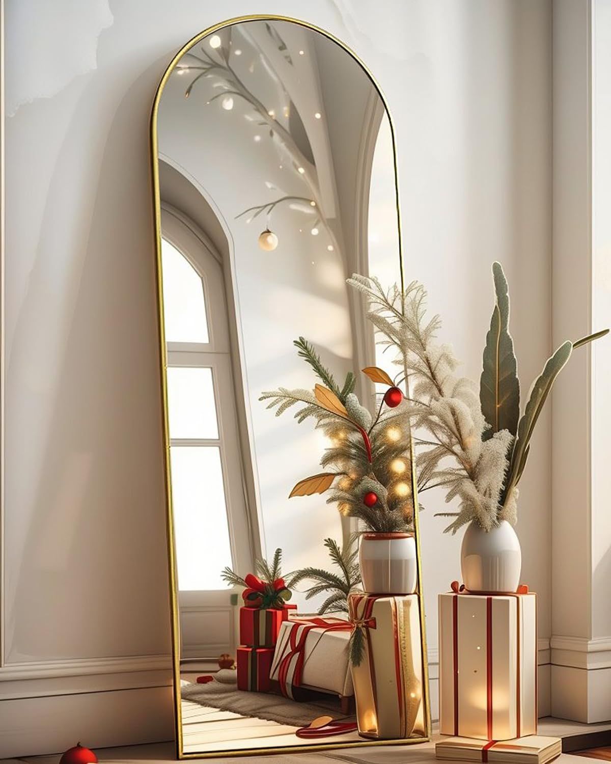 BEVERDY 58&quot;x18&quot; Full Length Arched Floor Mirror