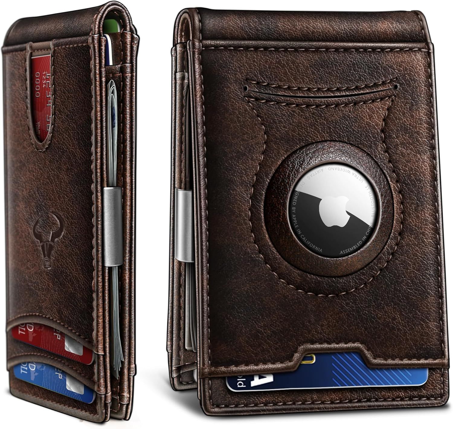 BULLIANT Men&#39;s Slim Leather Wallet