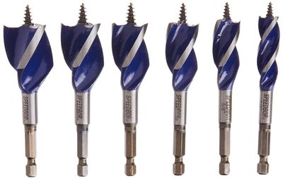 IRWIN SPEEDBOR Drill Bit Set for Wood, 4-Inch, 6-Piece