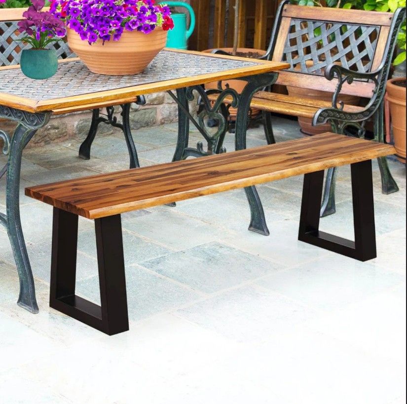 17 Stories Avione Solid Wood Bench