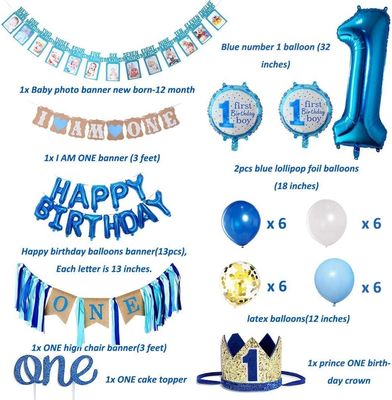 WeTop Baby Boy 1st Birthday Decorations