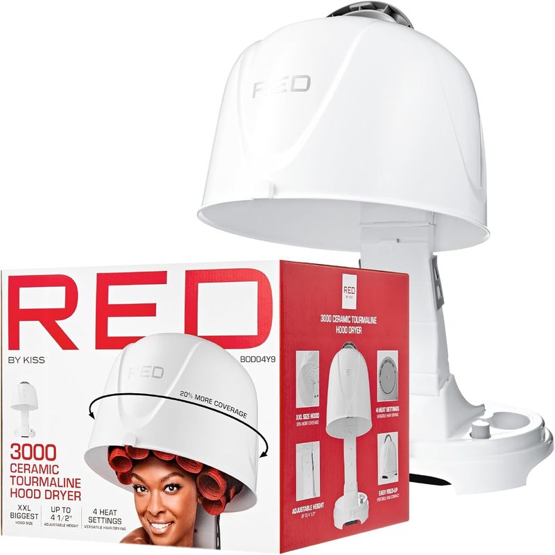 RED by Kiss 3000 Ceramic Stand Hood Dryer
