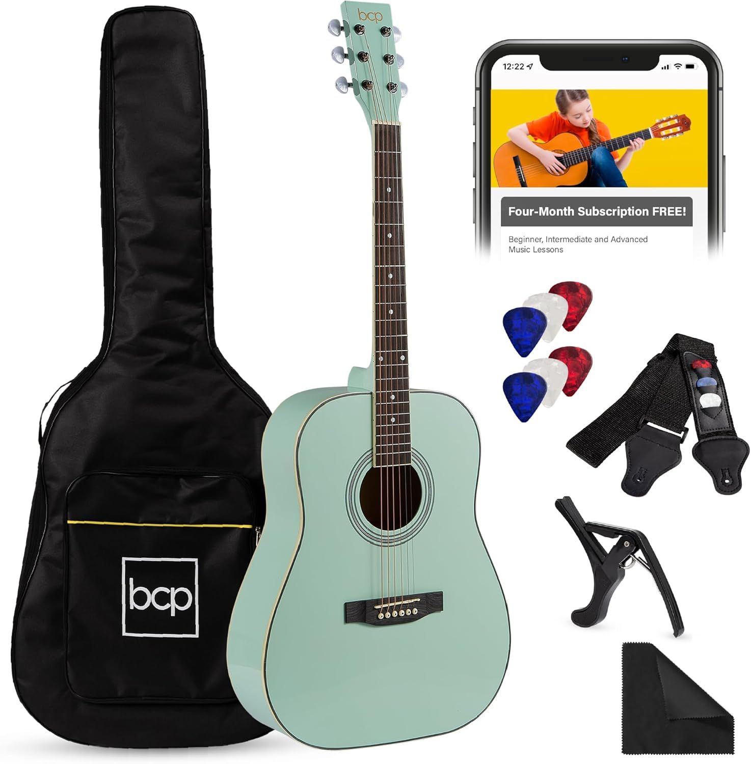 Best Choice Products 41in Full Size Guitar Starter Set