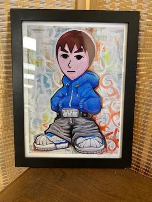 Framed Drip Mii Out Print; KidFigment 2024