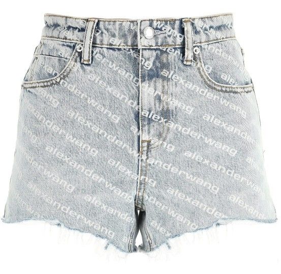 Alexander Wang Women&#39;s Printed Denim Shorts