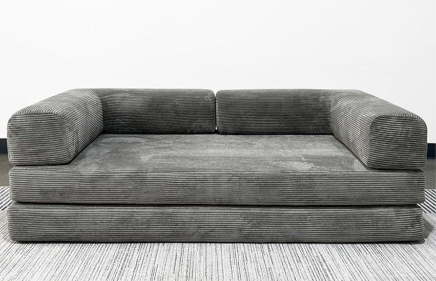 QIUPAI Corduroy Fabric Upholstered Couch