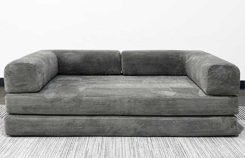 QIUPAI Corduroy Fabric Upholstered Couch