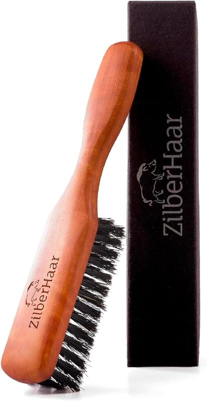 ZilberHaar Stiff Boar Bristle Beard Brush