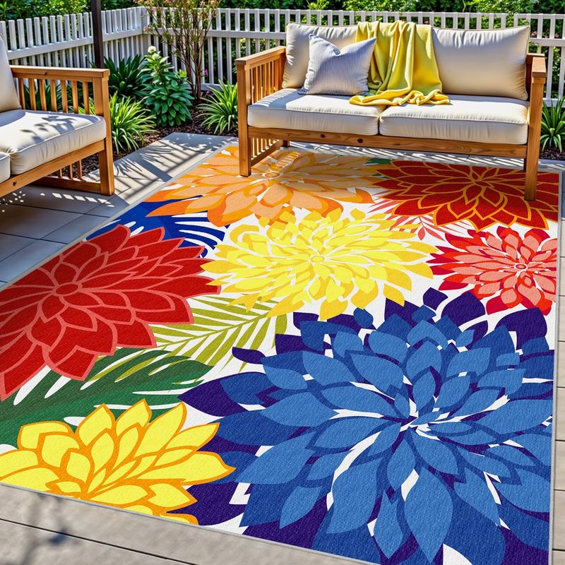 Arenarug Tropical Botanical Area Rug 8x10