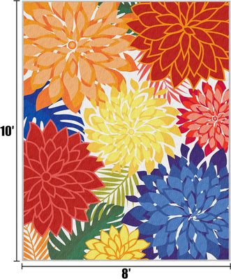 Arenarug Tropical Botanical Area Rug 8x10