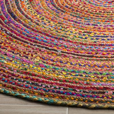 SAFAVIEH Cape Cod Collection 8&#39; x 8&#39; Round Area Rug