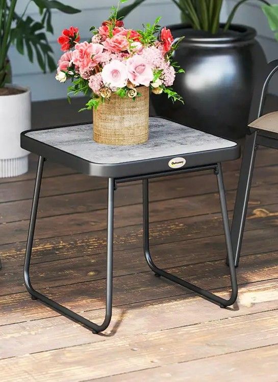 Outsunny Patio Bistro Side Table