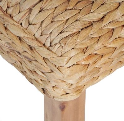 Frieda Hand-Woven Water Hyacinth Accent Bench