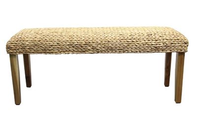 Frieda Hand-Woven Water Hyacinth Accent Bench