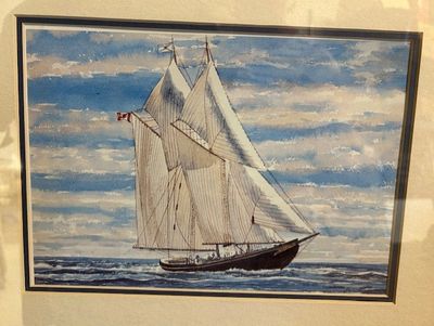 &#39;Schooner&#39; Watercolor Print, Peter Bresnen