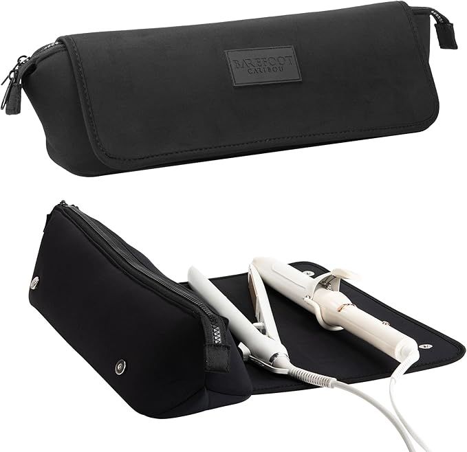 BAREFOOT CARIBOU Hair Tools Travel Bag, Color: Black