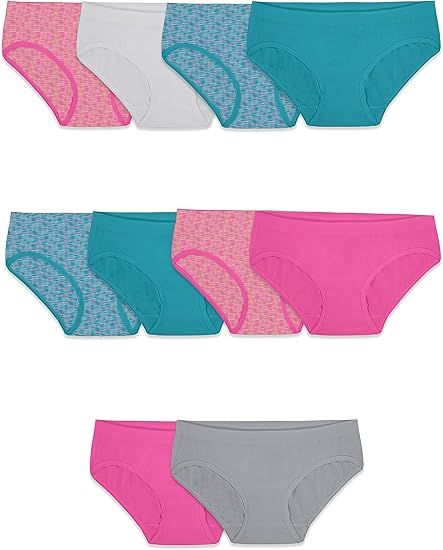 Fruit of the Loom Girls&#39; Seamless Underwear Multipack