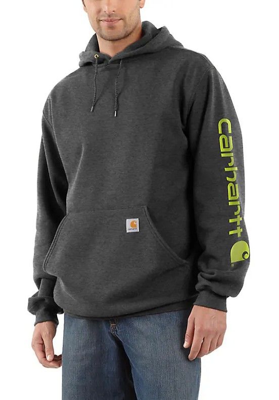 Carhartt Loose Fit Midweight Logo Sleeve Hoodie, Large