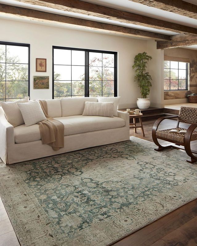 Loloi Magnolia Home 7&#39;-6&quot; x 9&#39;-6&quot; Jade/Sand Area Rug
