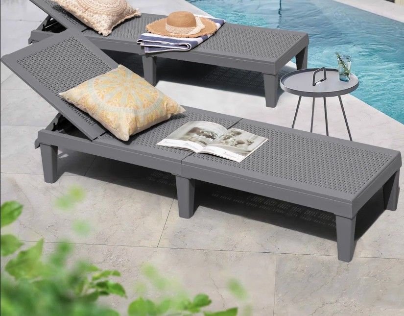 Arlmont &amp; Co. Outdoor Chaise Lounge Chair w/ Cushion