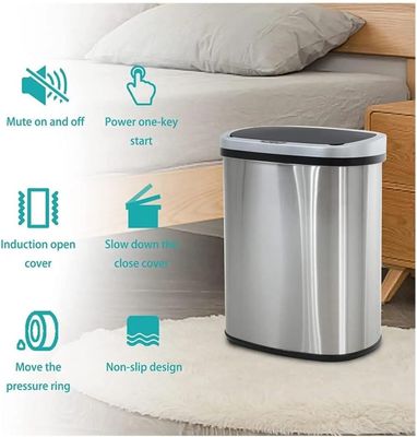 Stainless Steel Touchless Garbage Trash Can