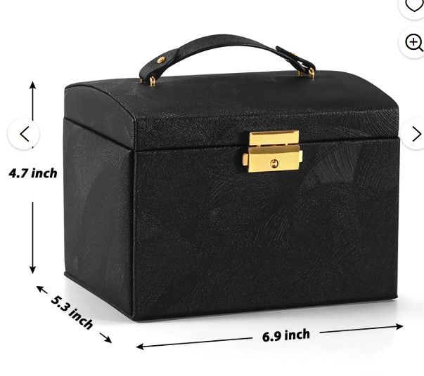 Walchoice 3 Layer Jewelry Box, Black