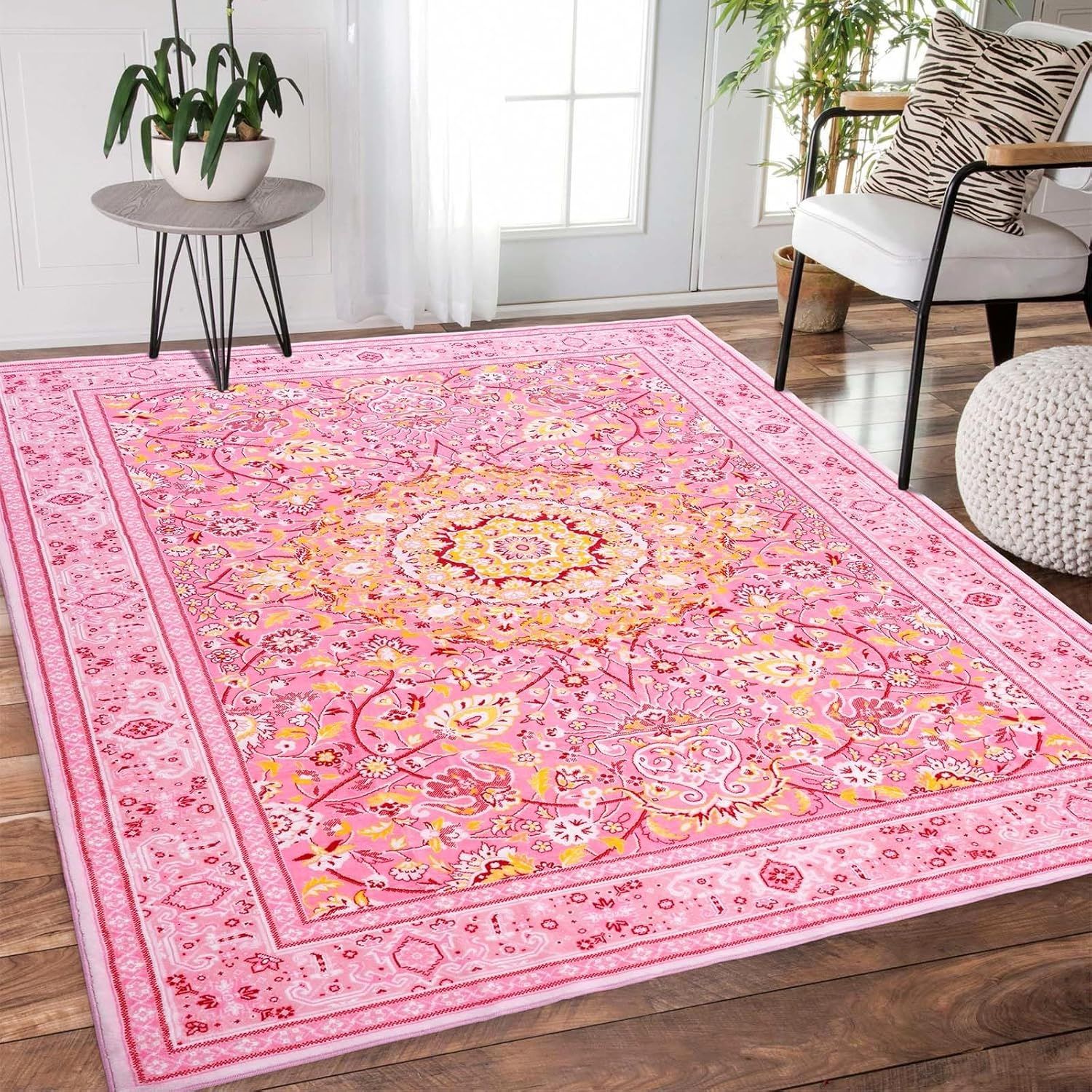 HOMETHIC 5&#39;x7&#39; Machine Washable Boho Rug