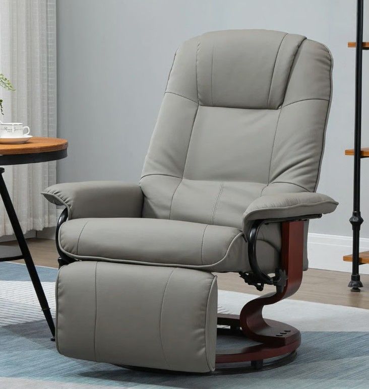 Ebern Designs PU Swivel Manual Recliner Chair