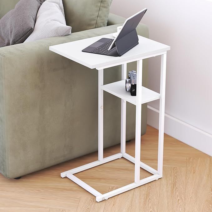 C Shaped Side End Table