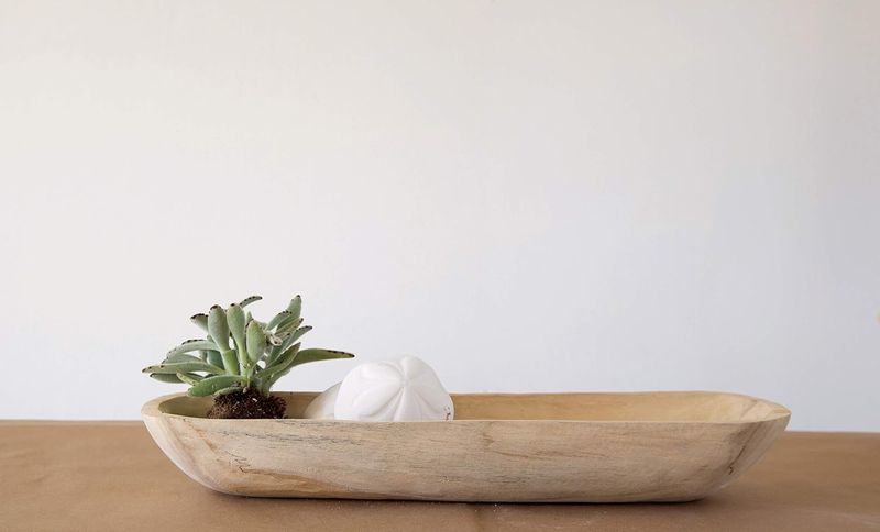 20&quot; Decorative Wooden Dough Bowl