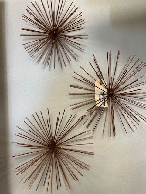 Deco 79 Metal Starburst 3D Wall Decor, Set of 3