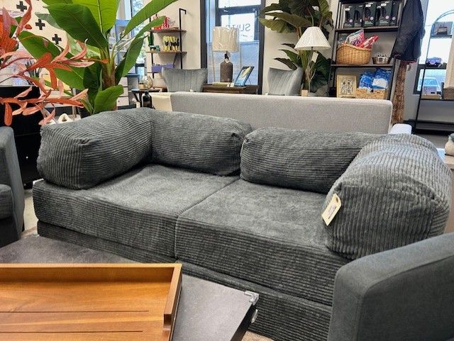 Corduroy Fabric Interchangeable Upholstered Sofa/Bed