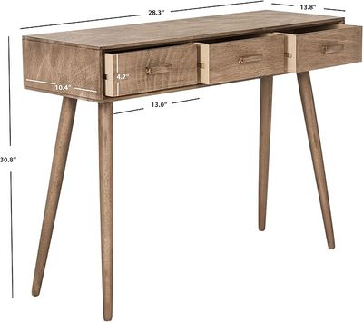 Safavieh Home Albus Desert Brown 3-Drawer Console Table