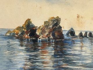 Vintage E.Borden Watercolor Image