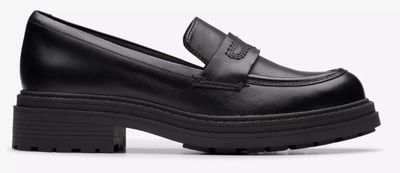 Clark&#39;s Signature Orinoco3 Edge Black Leather Shoe, Sz 10