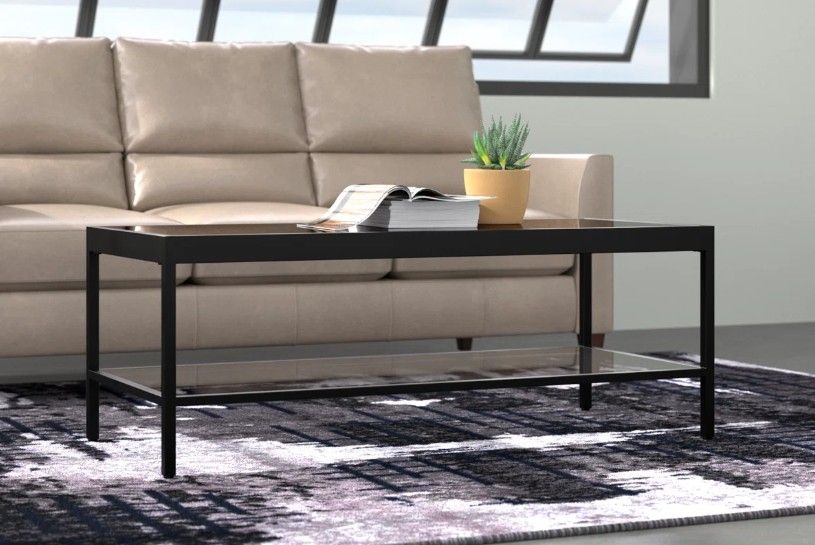 Mercer41 Alexis Glass Top Coffee Table